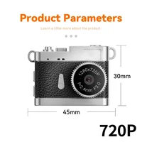 Cámara digital retro S142, grabadora de video 720P, luz de relleno LED, pantalla IPS de 0.96 pulgadas, mini cámara digital portátil.