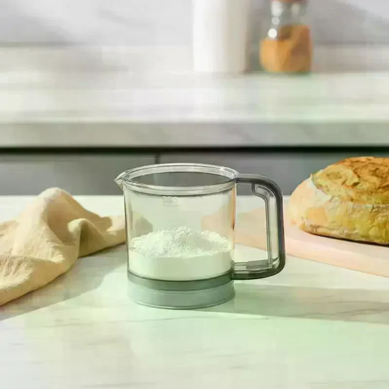 Handheld Semiautomatic Double Flour Sifter Baking Special Ultra Fine Filter Sieve