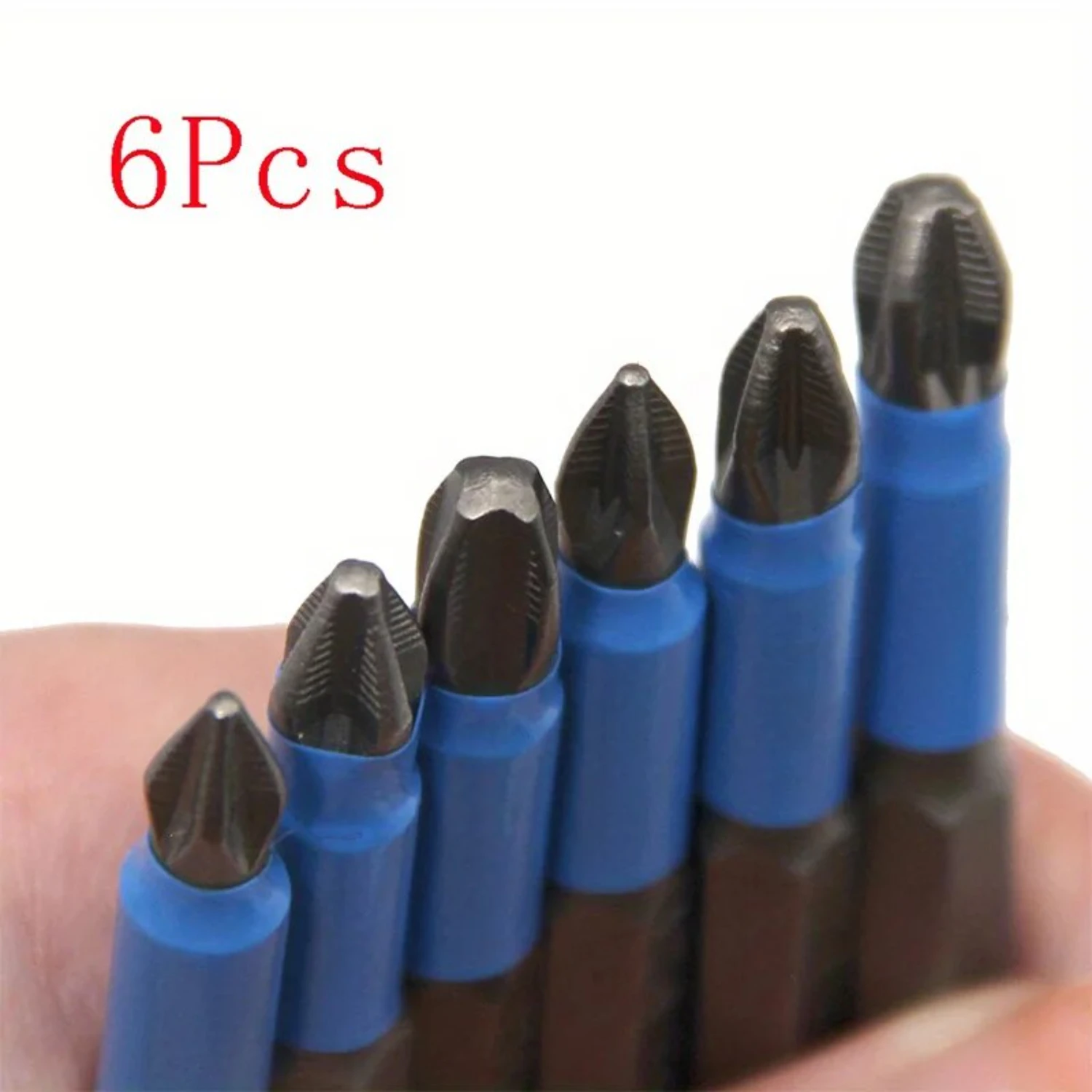 6pcs Non-Slip  Screwdriver Bit Set 50mm Hex Shank Phillips  Screwdriver Drill Bit PH1/PH2/PH3/PZ1/PZ2/PZ3