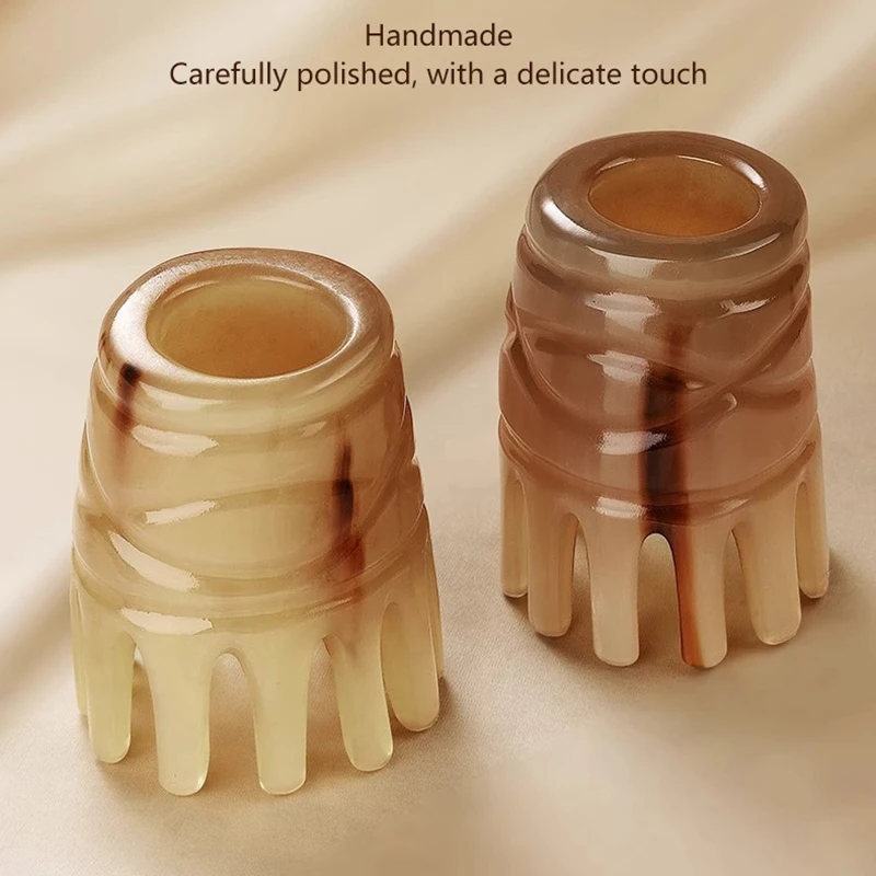 

Horn Comb Professional Hairdressing Salon Scalp Massage Anti-Hair Loss Wide Tooth Combs For Extensions