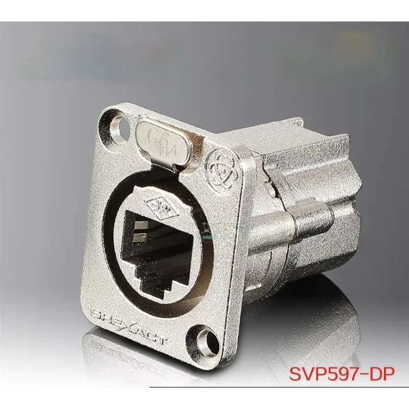 

1Pcs Taiwan SREXACT Waterproof Type D Super Category 6 SVP597-DP butt crimping RJ45 socket CAT6A network cable socket