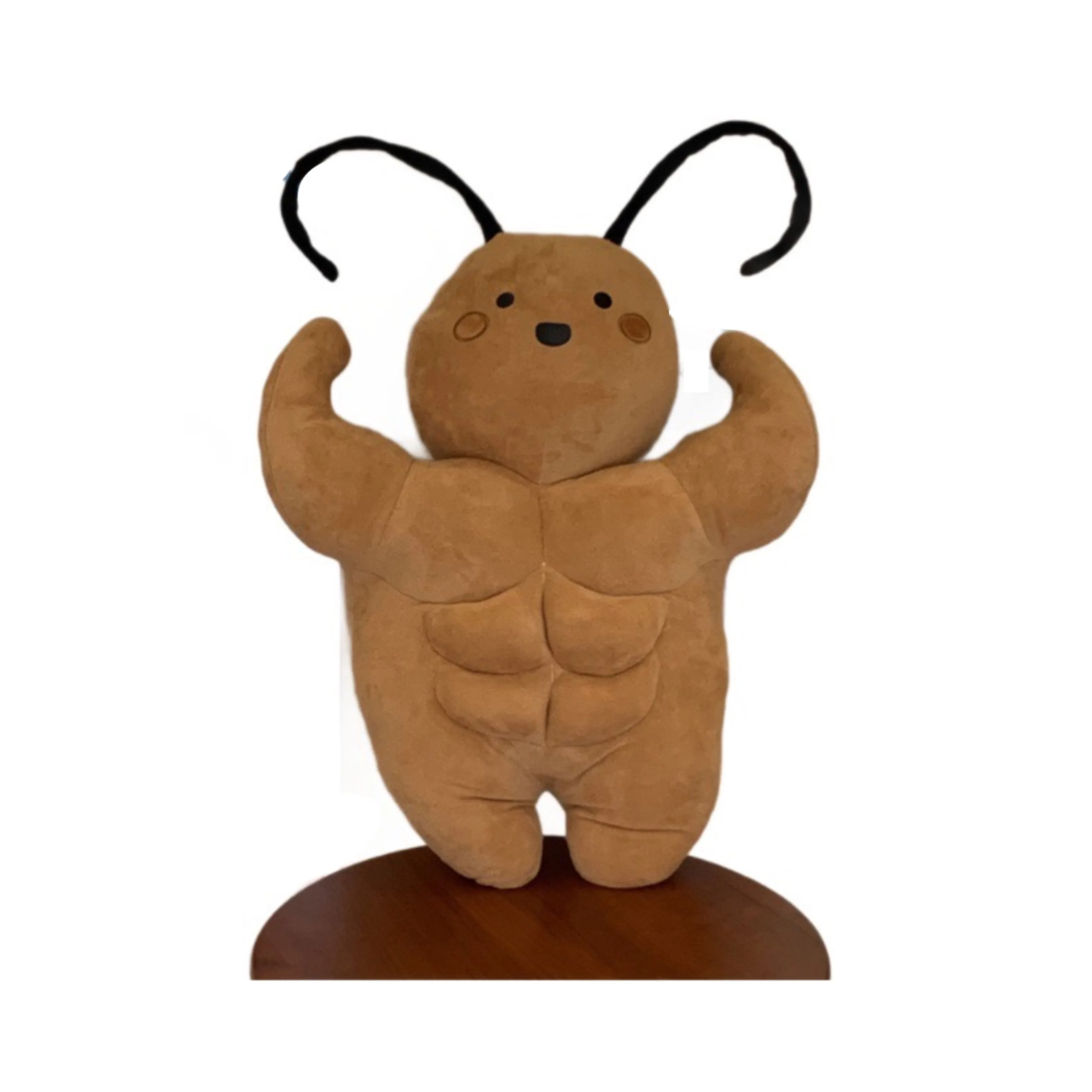 50cm Kawaii Big Cockroach Plush Toy Funny Chest And Abdominal Muscles Boyfriend Pillow Creative Doll Christmas Halloween Gift