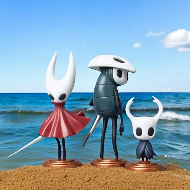 3-teiliges Set Hollow Knight Anime-Figur GK-Spiel-Peripherie PVC-Modell Ornament Spielzeug Statische Statue Dekoration Sammlerstück Überraschungsgeschenk