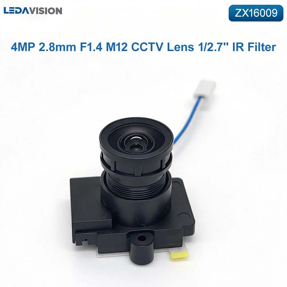4MP CCTV Lens 2.8mm F1.4 M12 Mount 1/2.7