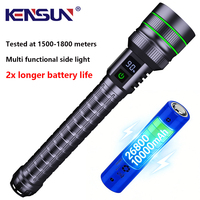 High Power LED Flashlight USB Rechargeable Super Long Range Tactical Torch Strong Light Lamp Outdoor Portable Lantern Waterproof