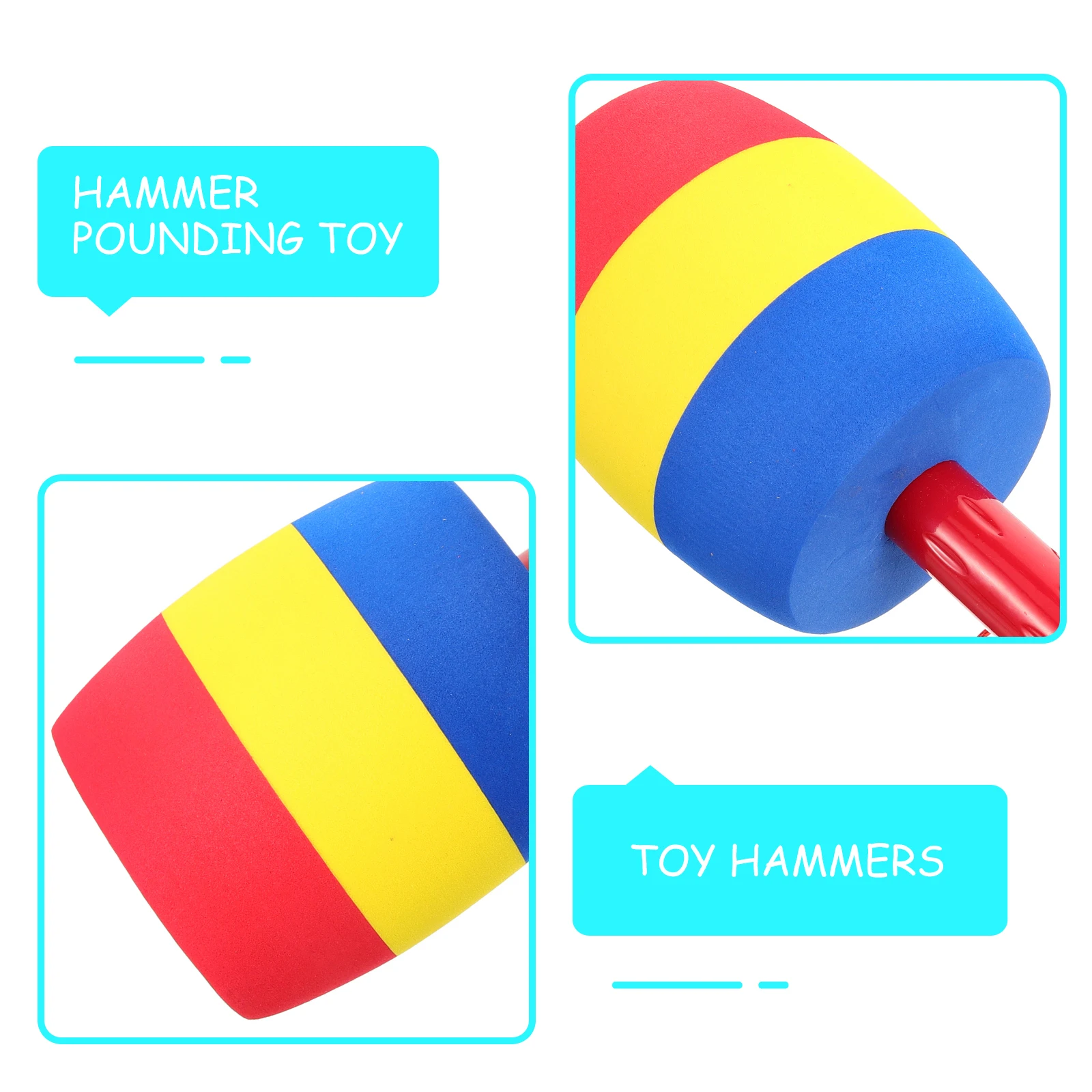 

Toy Mallet Sponge Pounding Tool Kids Hammer Play Hammers Game Accessory Children Boys Girls