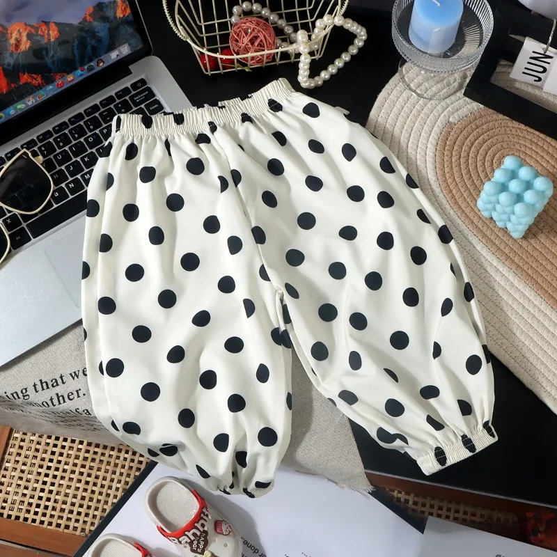 1-10Y Boys Anti-mosquito Pant Bellbell Summer Children Boys Trousers Leopard Casual Toddler Baby Boy Lantern Pants Boys Dot Pant