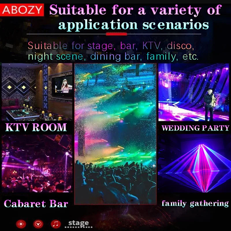 Imagem -04 - Rgb Stage Lighting Effect Laser Projector Lights Dmx Sound Music Scan dj Disco Festa Clube Bar Lâmpada de Casamento Profissional 3w