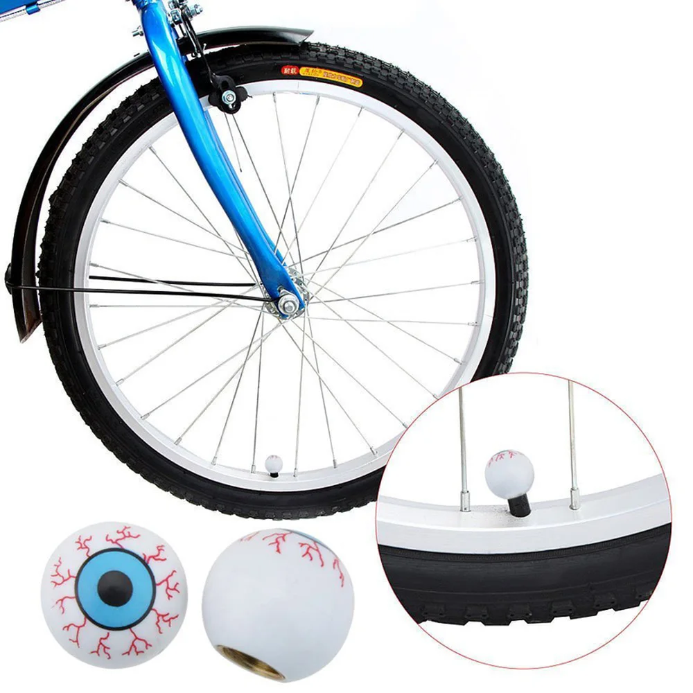 DSYCAR 4 pz/lotto Eye Ball Wheel Valve Stem Caps Road Bicycle Valve Cap Motor Bike Car Valve Mouth Cover pneumatici Air Valve Dust Caps