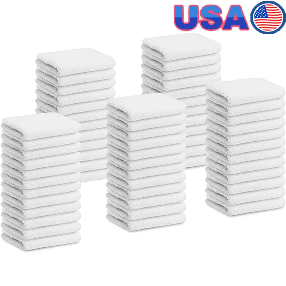 

Высокопоглощающие хлопковые махровые чистящие тряпки Мягкие прочные полотенца 60-упаковка многоцелевых средства для уборки дома