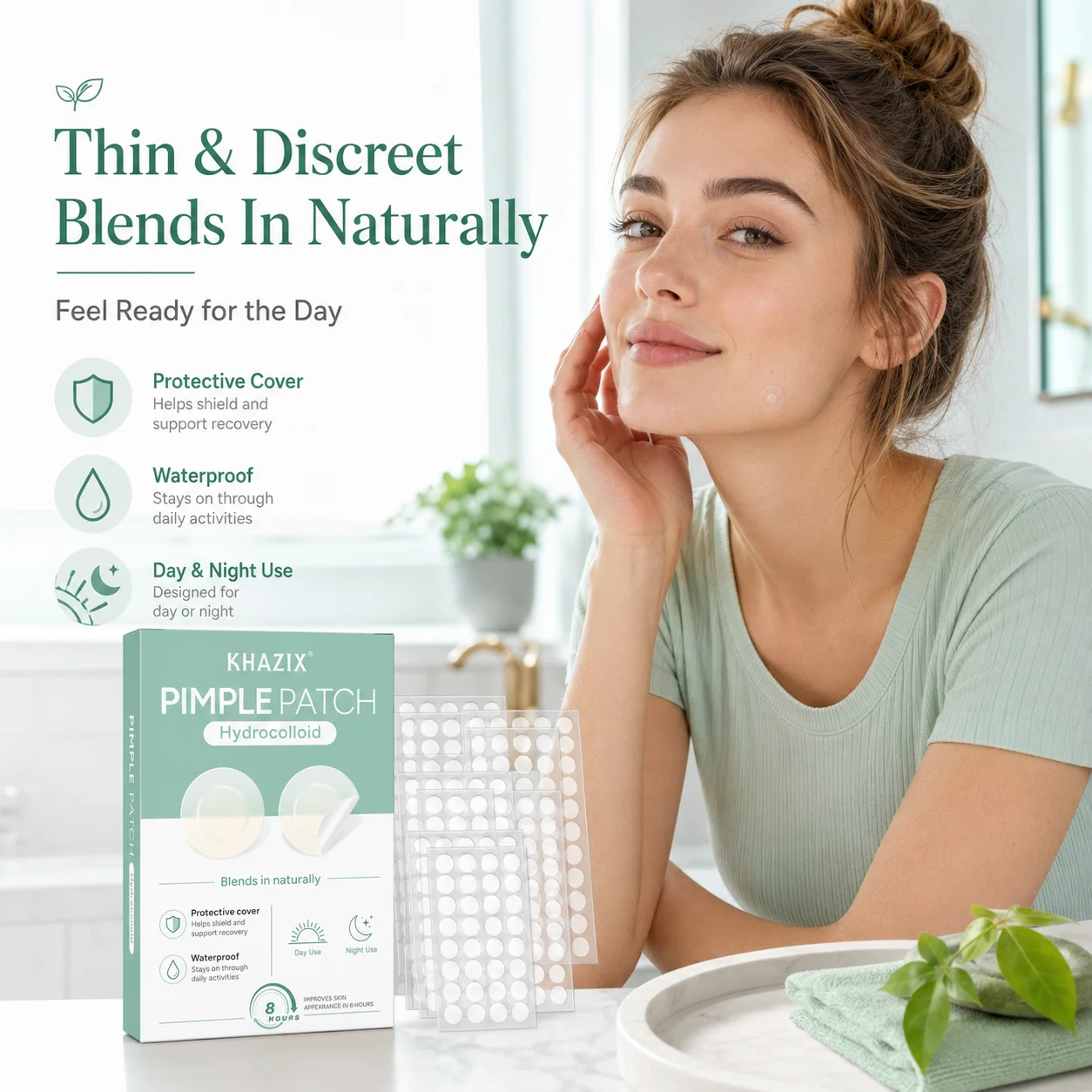 80/200/400Pcs Mini Hydrocolloid Face Patches, Ultra Thin Small Size, Invisible Clear Concealer Stickers, Waterproof Daily Use view 2
