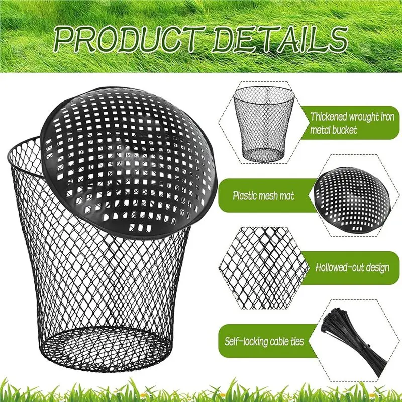 A96K-4 Pack Large Inground Worm Composter Outdoor For Recycling Kitchen Food Vegetable Patch, Backyard, Greenhouse S