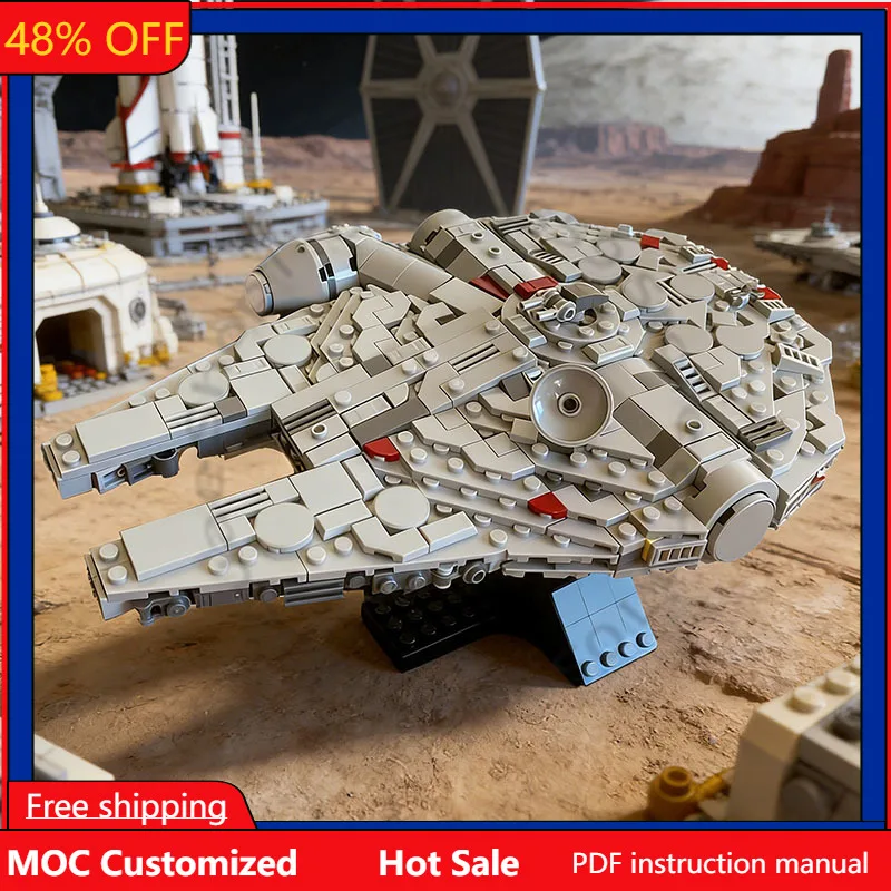 

720 деталей, конструктор «Звездная битва: Миллениум-Фalcon» 75375, средний размер, MOC, модульный, развивающий, для самостоятельной сборки, подарок на Рождество