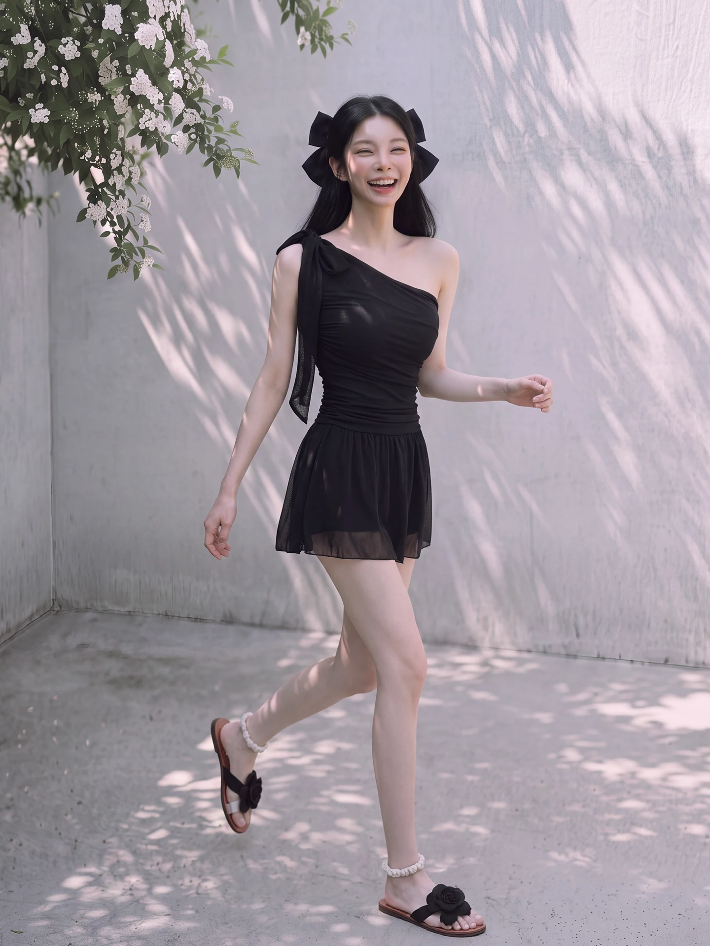 Pure Desire High-End Sensation Beachside One-Piece Swimsuit Women's Flat-Bottomed Slimming Thermal Suit Casual Swimwear