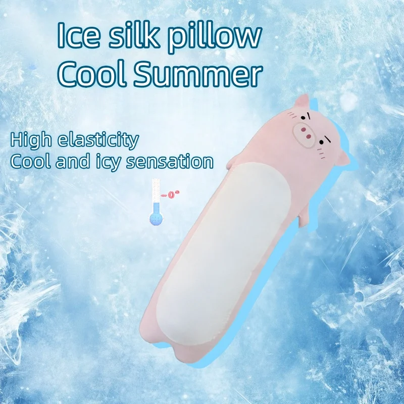 

115cm Cartoon Animal Long Strip Pillow Leg Clamp Detachable Washable Cool Throw Pillow Sleeping Ice Silk Mate Home Decor