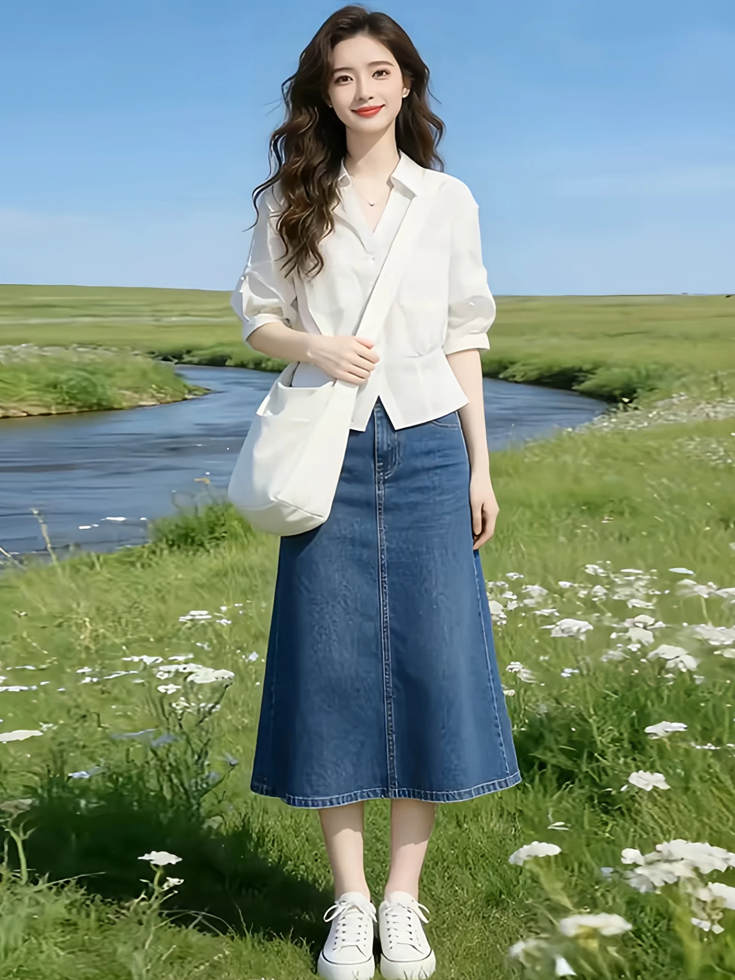 

White Collar Slim Fit Short Sleeve Shirt Women's Business Commute Chic Unique Top Casual Style Loose Fit Breathable Skin...