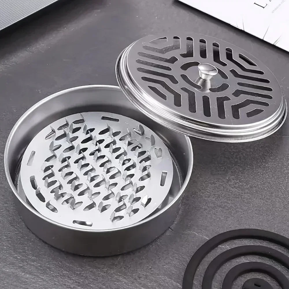 New Mosquito Coil Holder Mosquito Coil Box With Cover Mosquito Coil Tray Nail Tooth Mosquito Coil Holder Household Ash Tray
