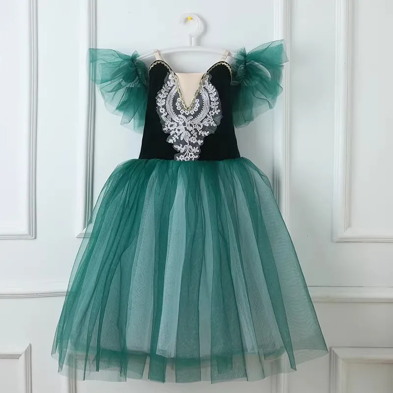 

Children's Ballet Dresses Fashion Stage Show Ballerina Outfit Girls Ballet Performance Dance Wear Summer Princess Dress