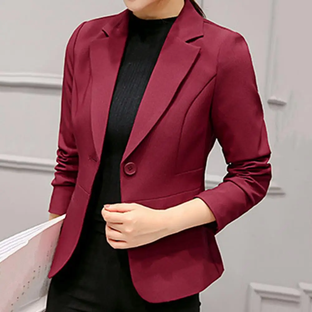 2024 Office Lady Blazer อย่างเป็นทางการ Slim Blazers Lady ชุดทํางานกระเป๋าเสื้อแจ็คเก็ตหญิงเกาหลี Casual สั้นชุดเสื้อแจ็คเก็ต