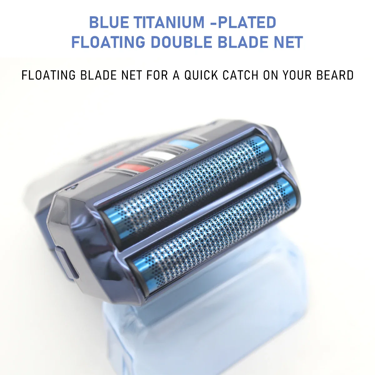 ビル X8 男性の電気シェーバーチタンブルーネットホイル 3D フローティングヘッド 8000RPM LCD ディスプレイコードレスプロフェッショナル理髪機