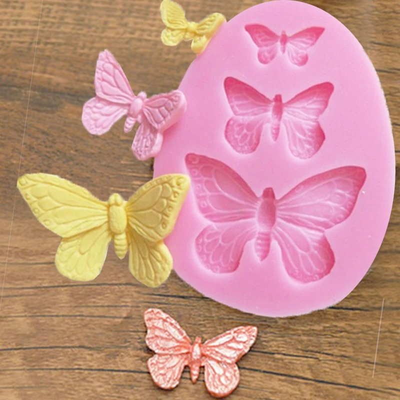Motyl silikonowe formy Mini 3d pieczenie Diy silikonowe formy do ciasta akcesoria do pieczenia DIY cukier czekoladowy kremówka narzędzie do ciasta