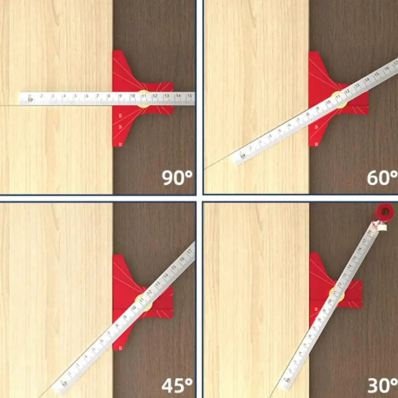 Precise Woodworking Ruler Precision Marking Scriber Ruler T Carpenter Square Ruler T-Type Woodworking Ruler For Home Factory