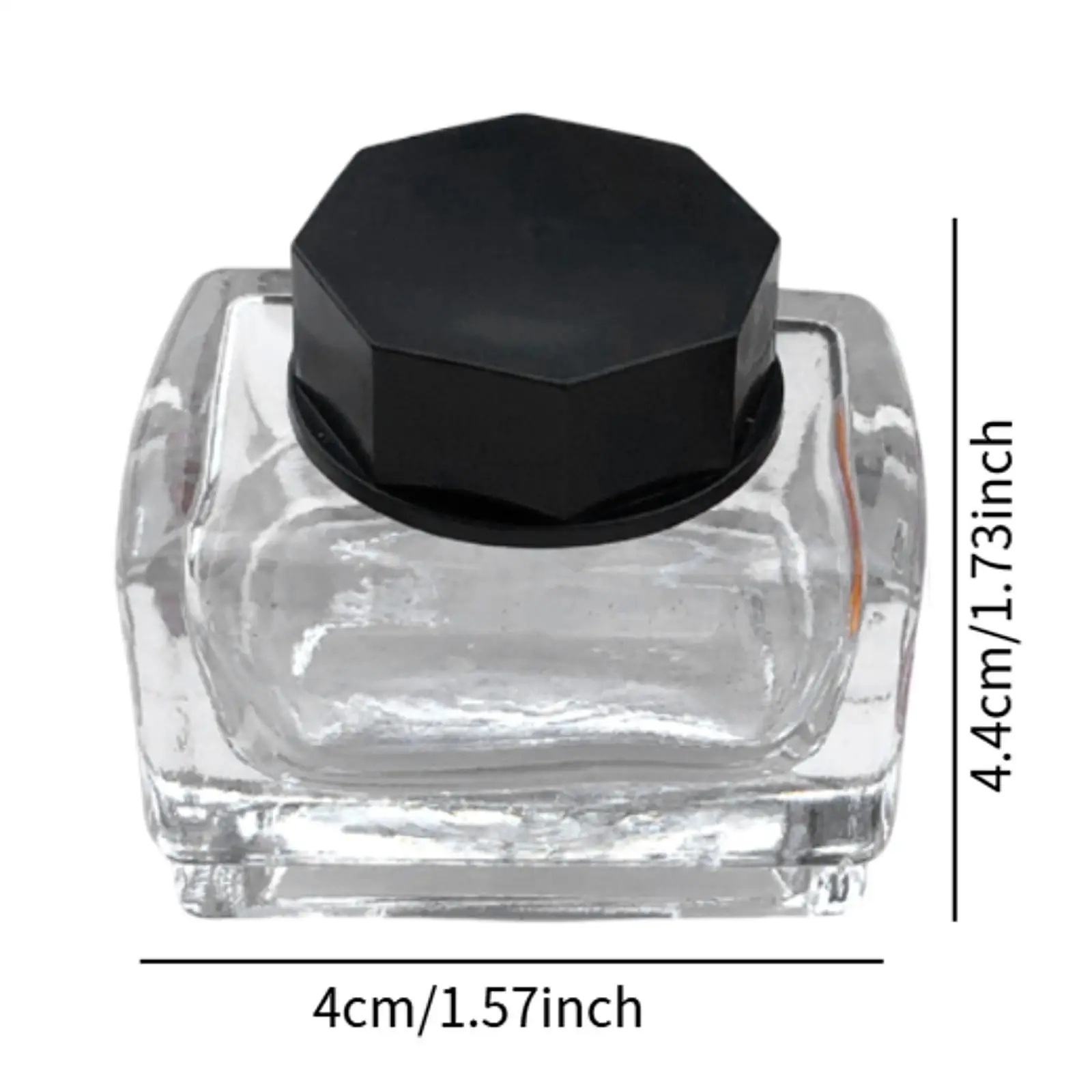 2x Glass Bottles Vials Clear Small Ink Refill Bottles for Projects DIY Ink