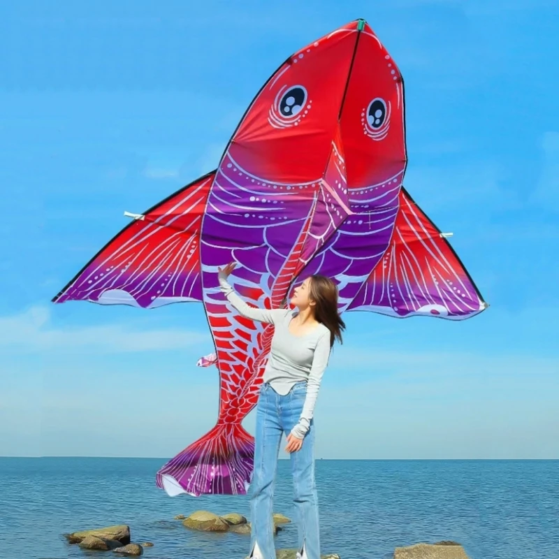 3 m Fischdrachen Fly Riesendrachen für Erwachsene Drachen professioneller Winddrachen lustiges Spielzeug Parapente Cometa Windsocke Schlangendrachen Nylongewebe Koi