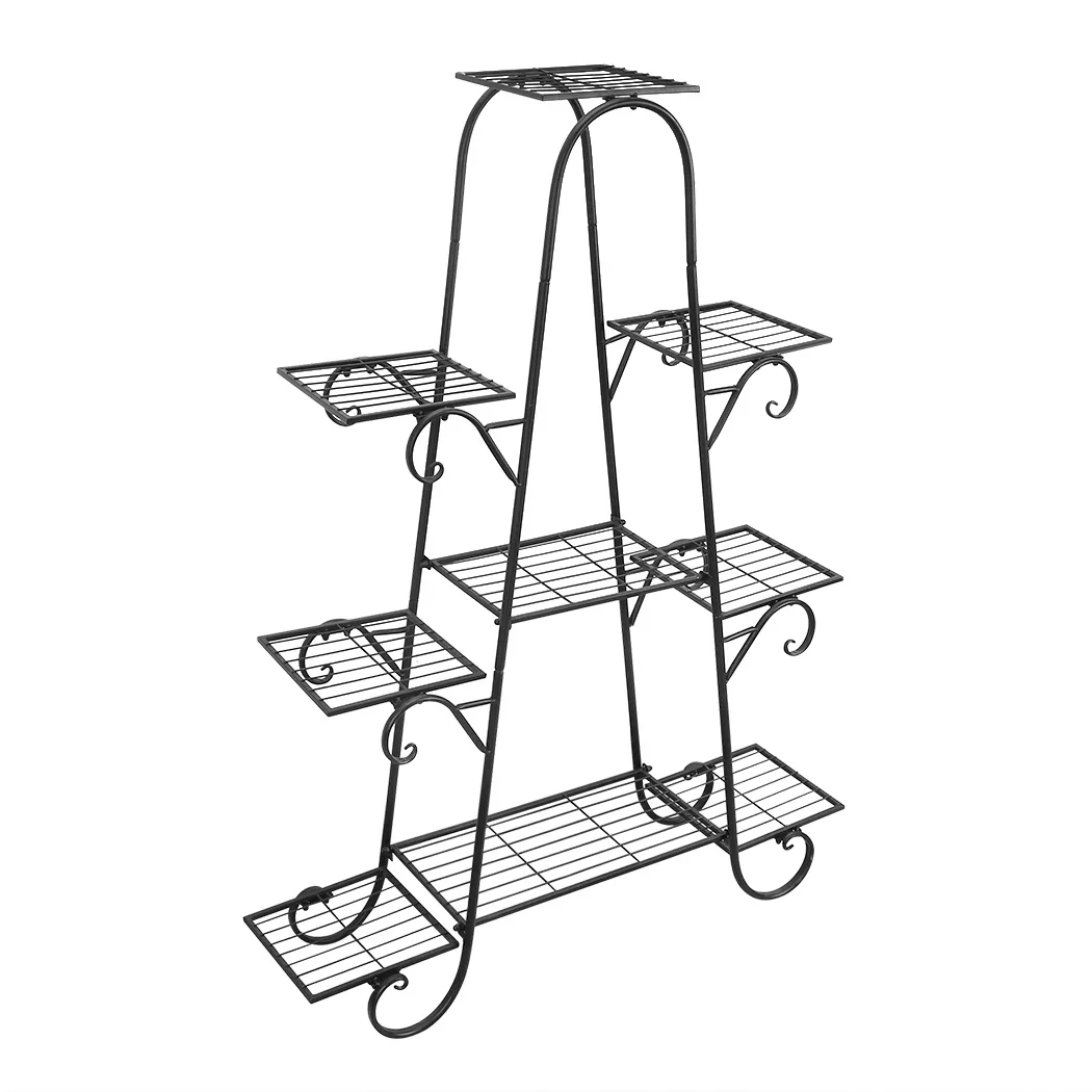 Soportes de plantas de 9 niveles, estante de Metal para plantas de interior, macetas multicapa para exteriores, estante de exhibición para Patio y jardín