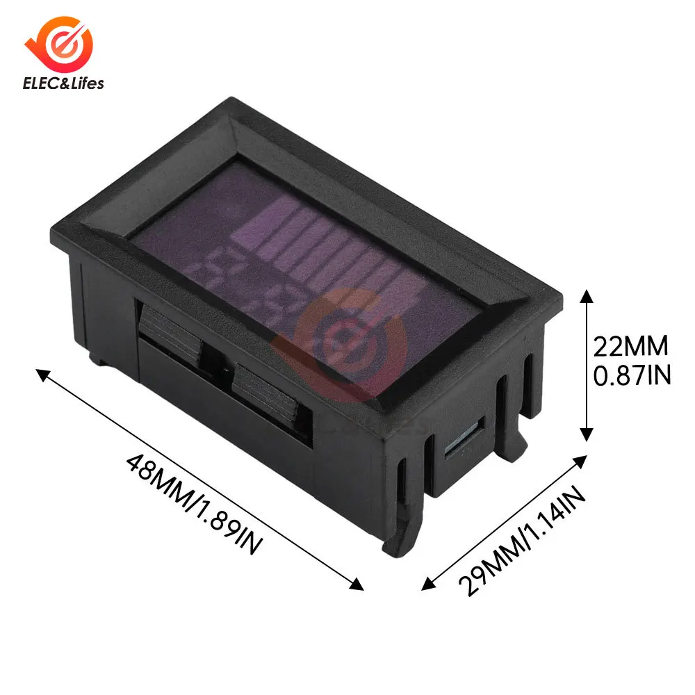 Car Lead acid Battery Charge Level Indicator 12V 24V 36V 48V 60V 72V Lithium Battery Capacity Meter Tester LED Display Voltmeter