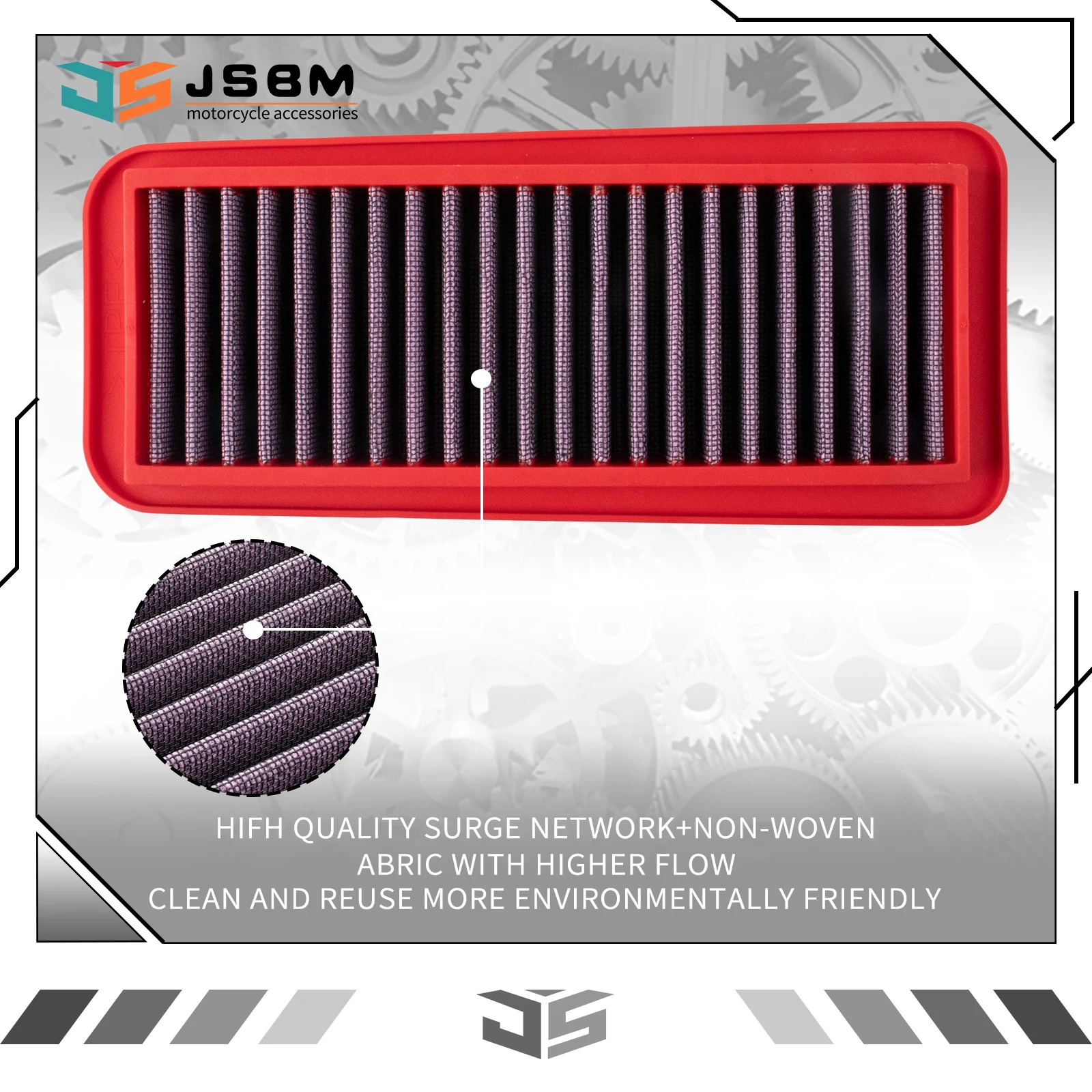 JSBM Motorcycle Accessories High Flow Air Filter For Yamaha Fz16 Fazer Fi 2.0 Fz 16 3.0 2016-2022 FZS150 FZ-S150 FZS 150 FI V2.0