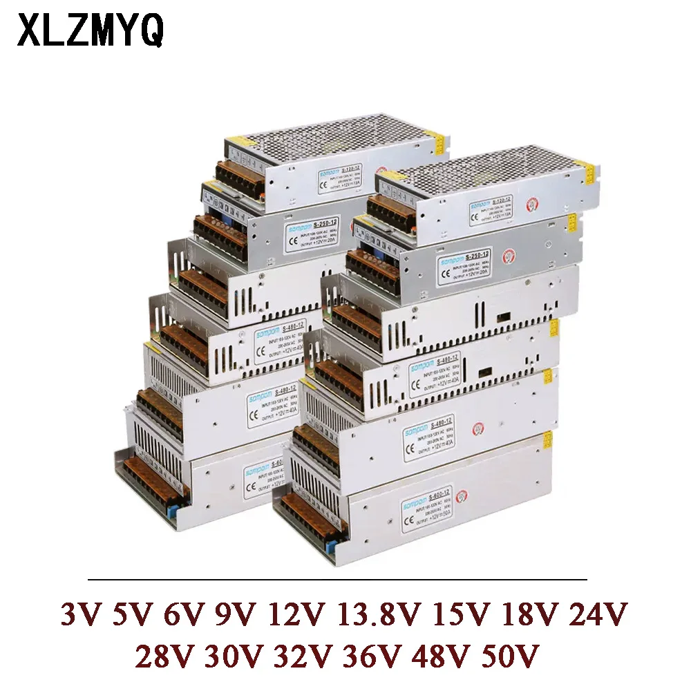 3V 5V 6V 9V 12V 18V 24V 30V 36V 48V 50V Power Supply SMPS AC-DC 220V TO 5V 12V 24V 1A 2A 5A 10A 20A 30A Switching Power Supply