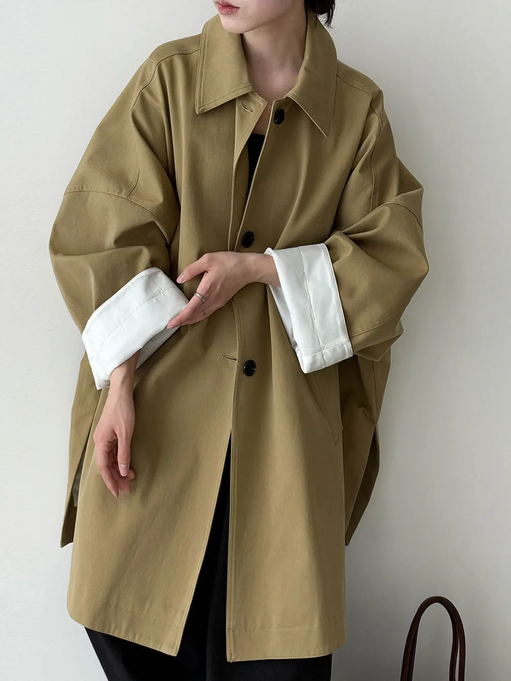 

SuperAen High-end Long Trench Coat for Women 2025 Spring and Autumn New Korean Casual Lace-up Blazer