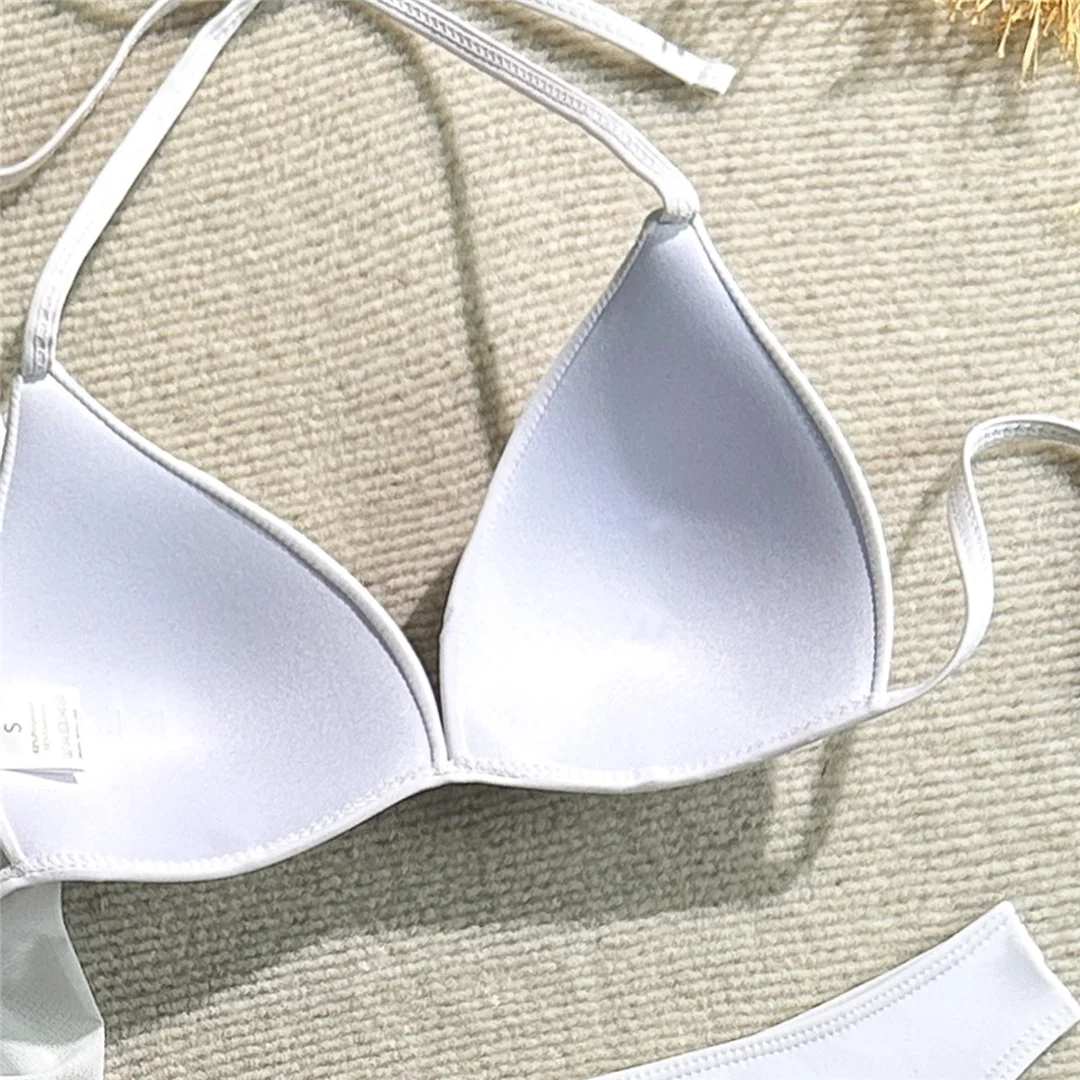 Mit Rock, Neckholder-Bikini, Damen-Badeanzug, dreiteiliges Bikini-Set, brasilianischer BH, Badebekleidung, Badeanzug, Schwimmbekleidung V7650 – Detail 11