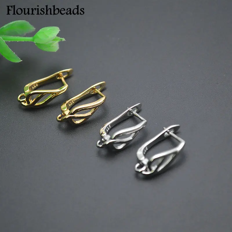 30pc Anti-rust Metal Brass 18k Gold Rhodium Color Torch Shape Leverback Earring Hook Clasps for Jewelry Making