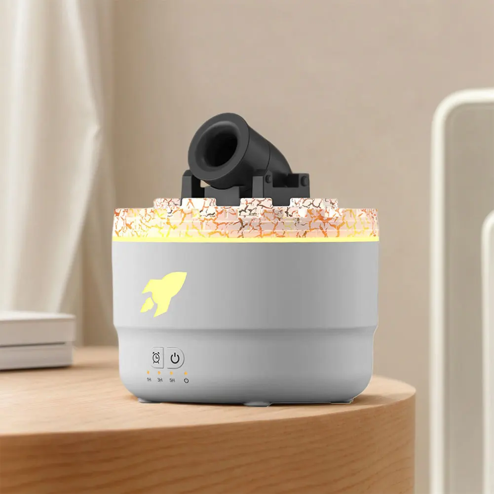 Volcanic Crack Light Cannons Humidifier Essential Oil Diffuser with Timer Cannon Blast Aroma Humidifier Aromatherapy Diffuser