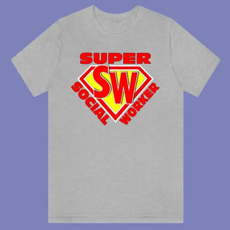 Super Social Worker Herren-T-Shirt in Grau, Größe S-3XL