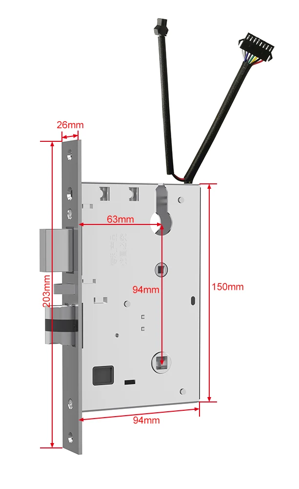 New Arrival Electronic Hotel Door Lock Mortise Support Handle Up