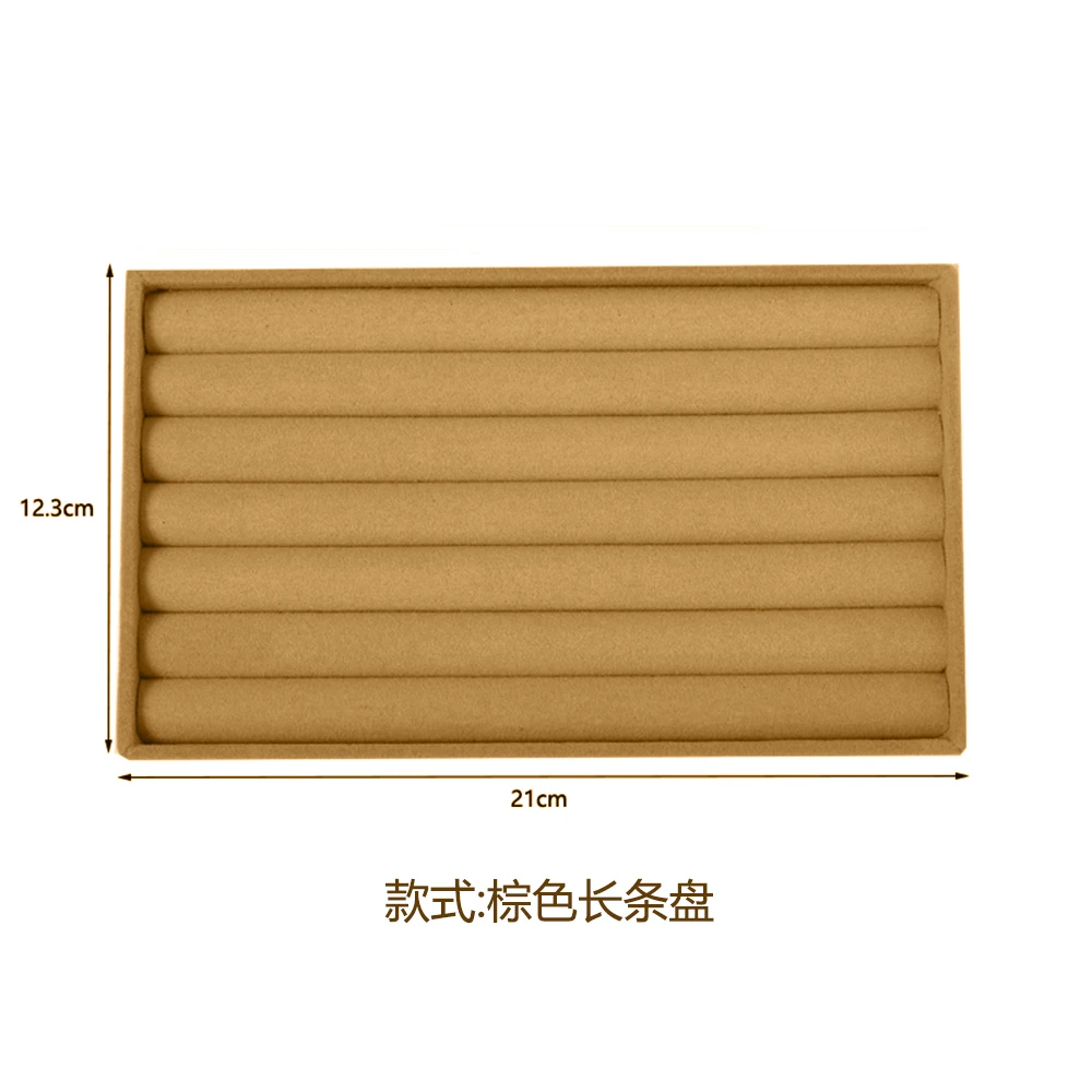 Samt-Schmuckdisplay, stapelbar, exquisiter Schmuckhalter, tragbare Box zur Aufbewahrung von Ringen, Ohrringen und Halsketten, Organizer. – Detail 1