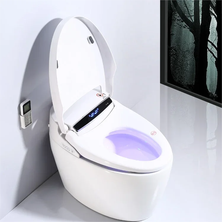

z More cleaning mode bathroom floor mounted automatic toilet female wash ceramic smart toilet with remote control
