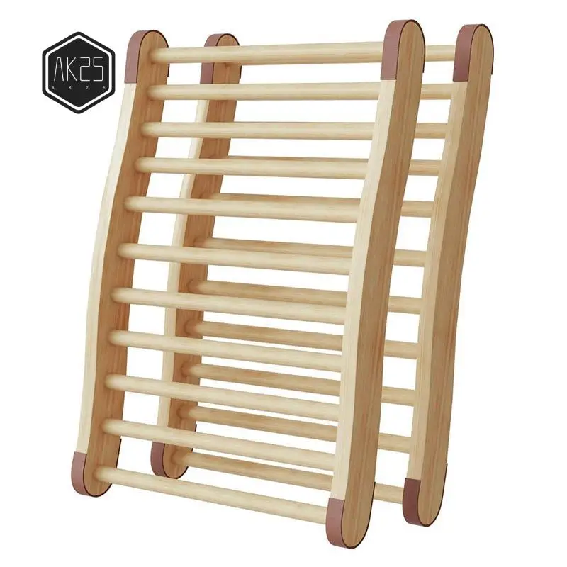 

AK25-2 Pack Спинка для сауны Аксессуары для сауны, спинка для сауны, деревянные спинки для сауны Нескользящие и эргономичные S-образные формы