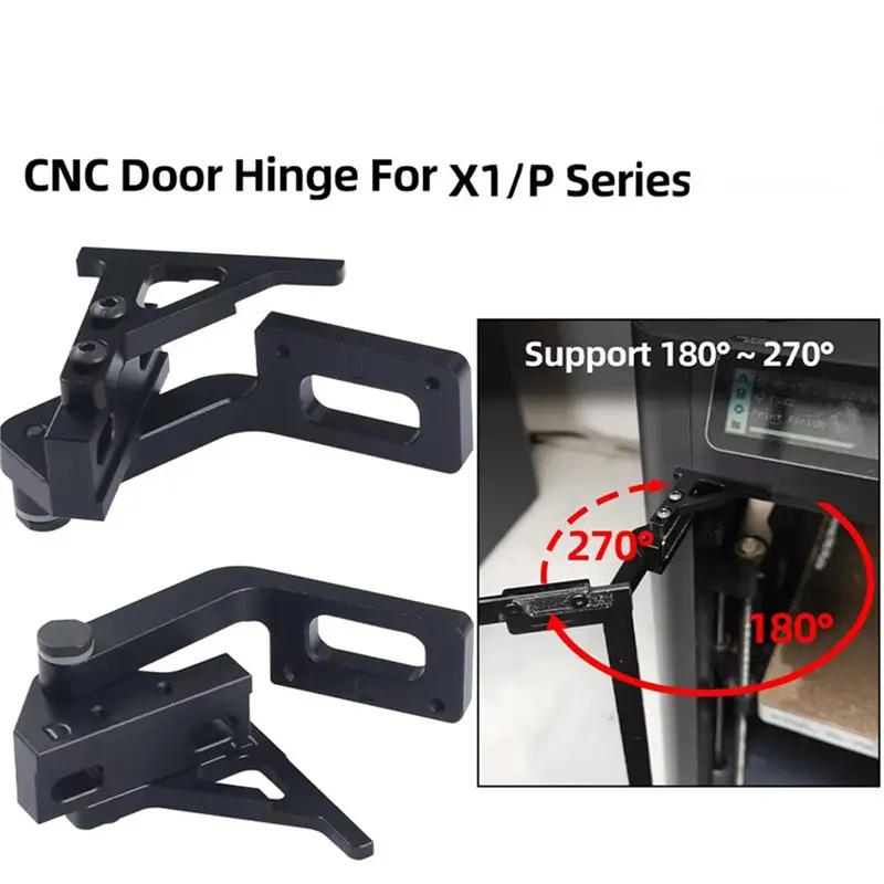 Picture 4: Door Hinge For Bambu P1S For Bambu X1 Door Hinge Metal Door Hinge 180/270° For Bambu Lab P1S/X1 CNC 3D Printer