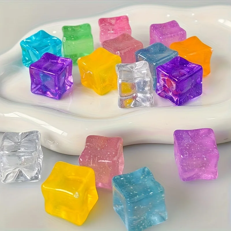 

3/6/9/12/14/16pcs Glow in the Dark Cubes Luminous Squares for Garden Patio Decor, Night Light Reflective Blocks for Vase Filler