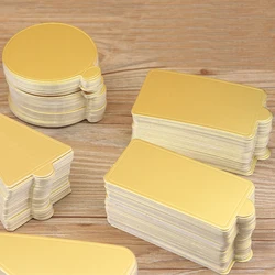 Cake Cardboard 100pcs/set Golden Paper Board Silvery Mousse Mat Dessert Displays Tray Cake Base Pastry Decorating Tools