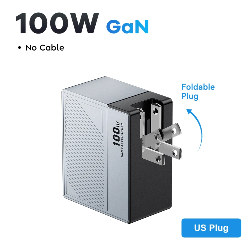 ASOMETECH 100 W GaN Ladegerät PD QC USB Schnellladegerät Typ C Schnellladung USB C Telefonladegerät für iPhone 15 14 13 Pro Max MacBook Samsung 7