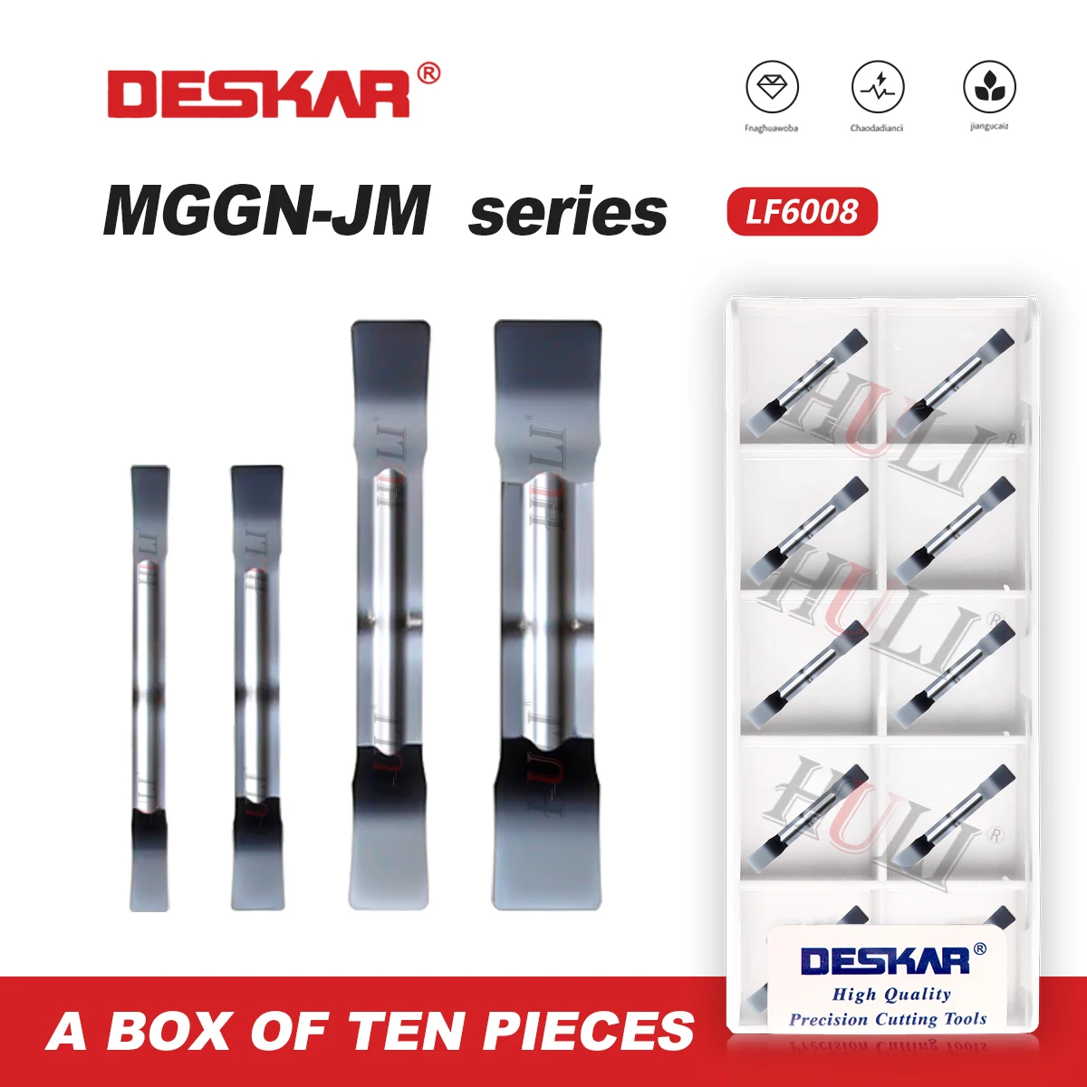 

DESKAR 100% Original MGGN General Material Processing Series MGGN150 200 300 400-JM LF6008 CNC Lathe Hard Alloy Grooving Inserts