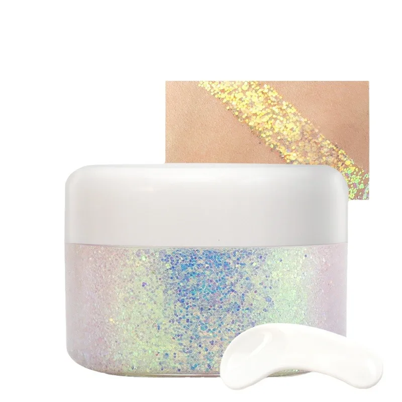Resaltador camaleón de Gel con purpurina de galaxia, brillo multicromo para cara, cuerpo, fórmula a base de agua, maquillaje festivo para fiesta, sombra de ojos