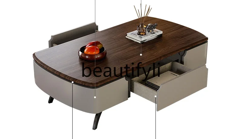 Table Basse Moderne et Simple pour le Salon Tiroir en Marbre Créatif Luxe observateur Haut Gamme StylisteRangement pour Maison