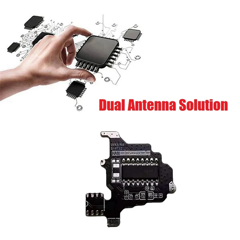 For Quansheng K5/K6 SI4732 Radio Module+2Xdonut Antenna Shortwave Intercom Modification Module Dual Antenna Solution