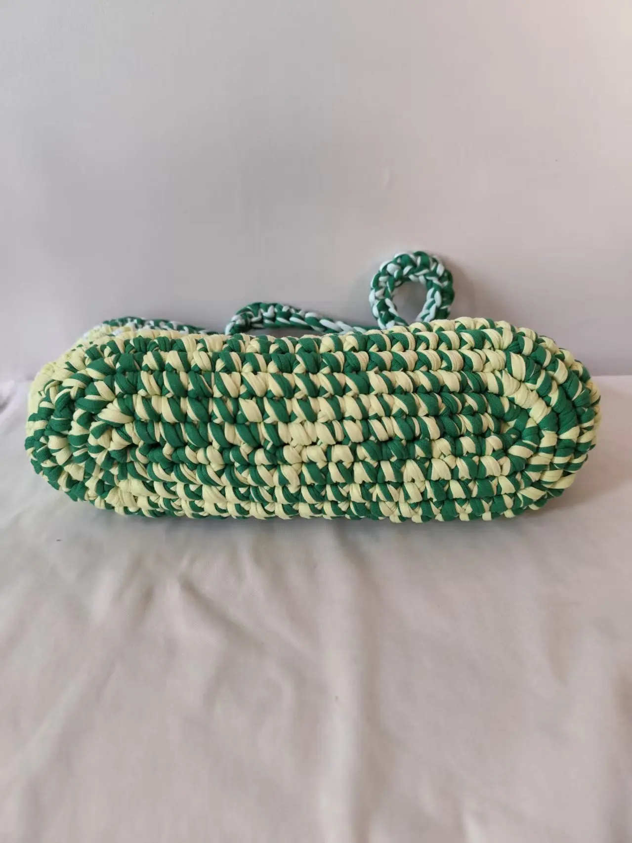 Yiwu Yingzi Pure Handwoven Multicolor Splicing Contrast Color Basket Bag, Large Capacity Handbag